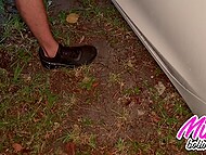 Mimi Boliviana lurks in the backseat of Uber taxi and has a good cock-ride with driver Duncan Saint 10