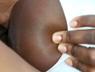 Curvaceous Ebony goddess bounces her perfect big ass on my cock through torn panties 10