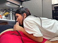 Kinky exotic housewife Jazmin Palvin receives excellent anal service from a plumber 4