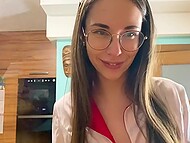 Sexy Polish nurse ChihuahuaSU huffs and puffs, wheezing like a whore when giving JOI and masturbating 6