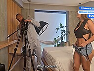 In debt and seeking paying it off, Salomé Gil succumbs to her lust for oversized black cock of her neighbor Brandon Cruz 4