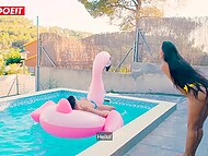 Alberto Blanco savors petite Latina's sweet exotic pussy in a saucy outdoor tryst 4