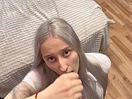 LapkaLu craves a raw and vivid cock-riding - from her pussy to utterly crammed ass till getting facialized 11