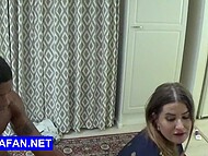 Iranian wife finally cheats on her husband with a handsome black male 7