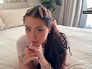 Alex Majors pleasured his girlfriend's best friend Rosie Rider, resulting in her first orgasm 4