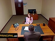 Strict Principal Sergeant Miles calls sexy lawyer Kat Marie to his office to talk about her stepdaughter's behavior  6