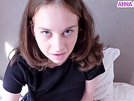 Anna Sibster presents her boyfriend with a new Tantaly doll and shares the guy's cock with it 5