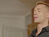 Lascivious European mature Camilla Creampie proposes pleasure to a younger guy 7