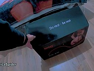 LaChicaSpider warmed her asshole up in the shower and then took a big dick into it 7