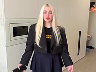 My girlfriend's big-assed mom Blondessa craves both yoga class, my dick, and creampie  4