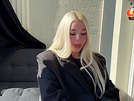 My girlfriend's big-assed mom Blondessa craves both yoga class, my dick, and creampie  5