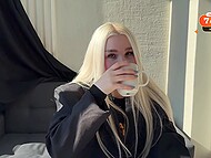 My girlfriend's big-assed mom Blondessa craves both yoga class, my dick, and creampie  6