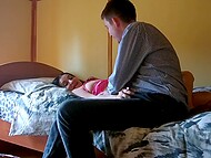 Luxury Tumanova Woman indulged in sexual pleasure with her son's lustful friend at the hotel 4