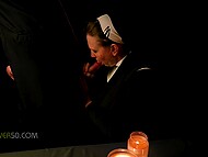 Plump mature nun Autumn J Cooper was seduced by the priest on sinful session 4