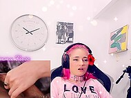 Teen cutie Emma Fiore enjoys watching the best Latino porn and reaching orgasm 5