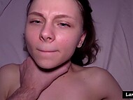 Ever-horny teen chick Lama Grey goes wild when she sees a cock 5