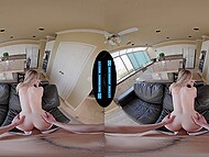 Melody Marks rewards respect of her first date with her pussy in virtual reality 5