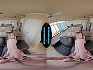 Melody Marks rewards respect of her first date with her pussy in virtual reality 6