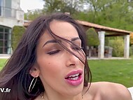 Stunning French MILF Clea Gaultier having willingly taking two black dicks by the pool 10