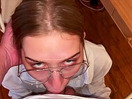 Ken Honey's physics class has a lewd secret which ended with swallowing cum 11