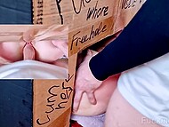 Fucking Lina's snug pussy got slammed three times in the gloryhole 10