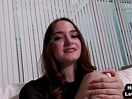 Hazel Moore rubs her pussy properly before wanking a cock in POV 4