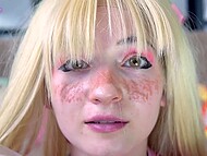 Emma Fiore's teen rear end gets her working hard during anal masturbation 10