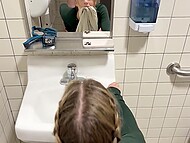 Jess Cromwell, the exquisite blonde, gets a wild romp in a public campsite bathroom 7