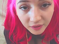 Argentinian slave-girl Emma Fiore seeks a brief stroke and some cum on her forehead 10