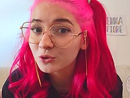 Argentinian slave-girl Emma Fiore seeks a brief stroke and some cum on her forehead 11