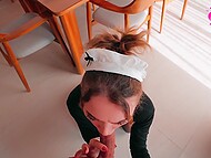 Attractive maid Lily Cute wants her boss to cheat on his wife while she is not at home 5