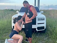 Latina couple, Miss Korinne and Teddy Tarantino, went to the fields to have a fuck