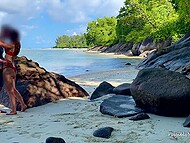 On a secluded shore, hot couple PossiblyNeighbours were caught making love 5