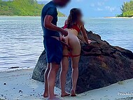 On a secluded shore, hot couple PossiblyNeighbours were caught making love 6