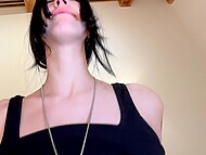 Tinder girl is satisfied by her new boyfriend on their first date 8