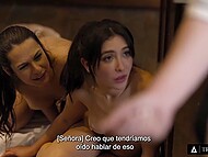 Steamy workplace encounter of fit tranny Khloe Kay and big-assed chick Jane Wilde 9