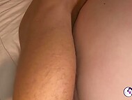 Sultry and slutty plumper April Flores caresses his dick with her immense breasts, and he releases on them 8