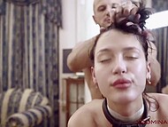 Young, bound slave girl moans in pleasure during anal casting 8