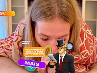 VladaMais found her stepbrother Boria watching smut, and gave him head under the blanket 9