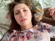 YourSofia's lips wouldn't close around the XXX instrument 6