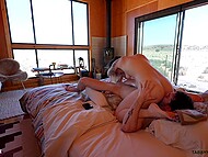 Tabby NoName and her partner having passionate sex with rimming and creampie 4