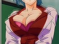 Buxom hentai babe in lingerie enjoys hardcore anal fucking 6