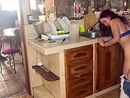 Guest fucks his friend's wife BiBiFoxx secretly and cums on her big Latina butt 11