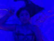 Slim babe AndyHornyy in red stockings and her man go wild at the motel 11