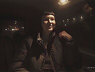 Submissive brunette enjoys BDSM gangbang in the cage in the dungeon 10