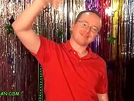 Phoenix Marie skillfully jerks a fan's dick making him cum quick 5