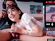 QroZne manages playing a video game and receiving oral from his girlfriend at the same time 5