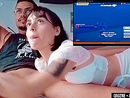 QroZne manages playing a video game and receiving oral from his girlfriend at the same time 9