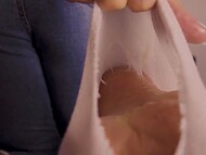 Much cum on Ava Brooke's feet during footjob compilation 8