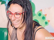 Everybody pays attention to MILF who gets nailed in mouth and vagina in front of the camera 8